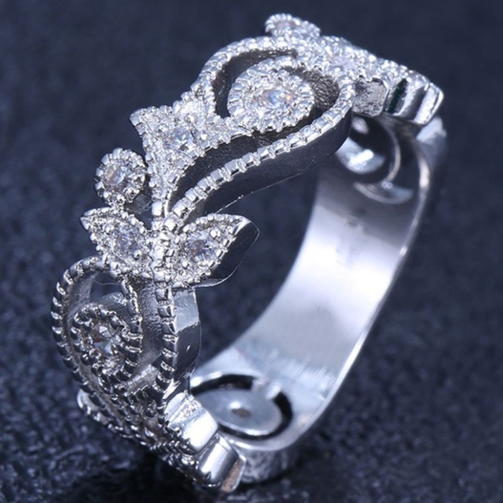 925 Sterling Silver White Topaz Ring - Picture 7 of 8
